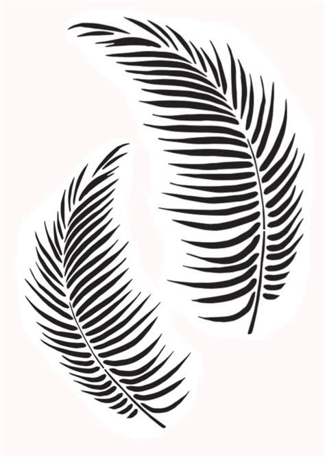 Palm Leaf Stencil Printable